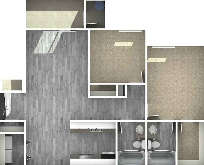 2-Bedroom Floor Plan Floorplan Diagram