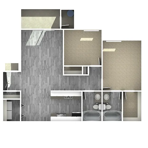 Floor plan 2-Bedroom Floor Plan