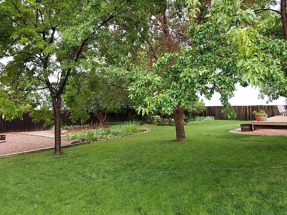 Backyard, garden area on south side of house
