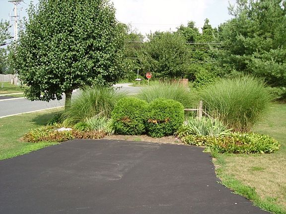 Side paved parking area