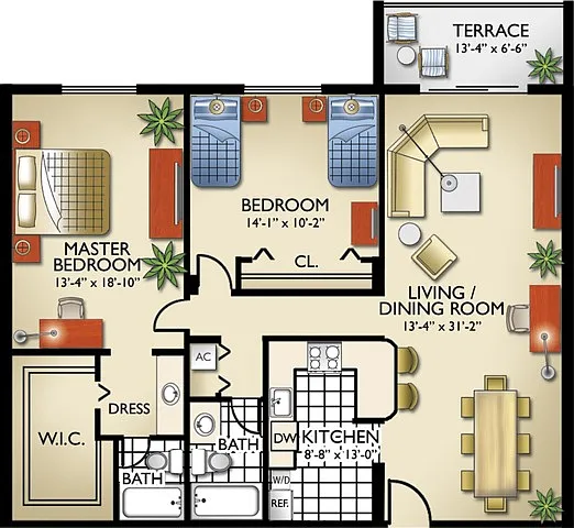 Floor plan Model D