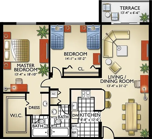 Floor plan Model D