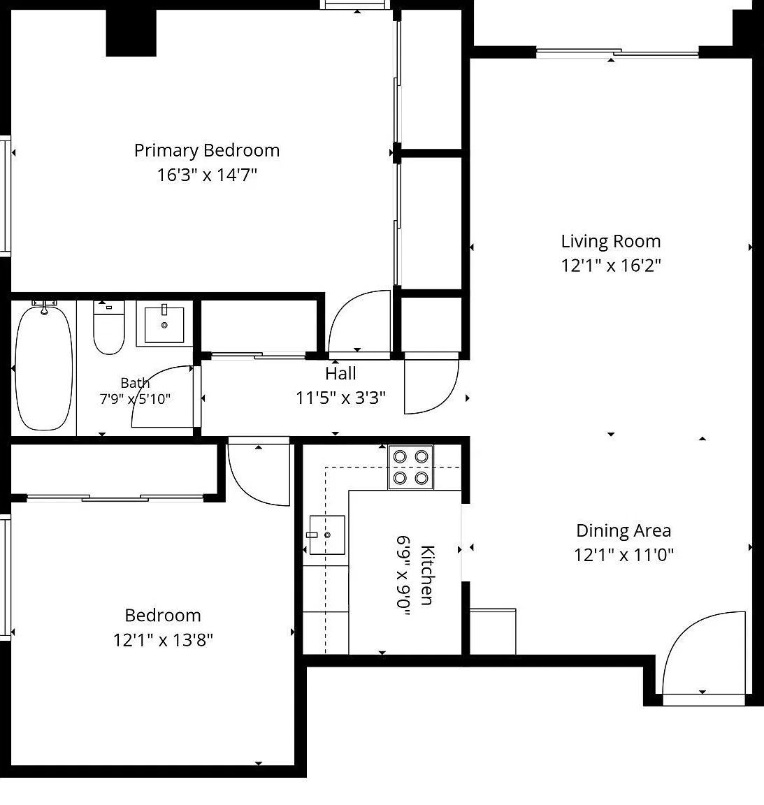 2 bed, 903 sqft, $3,300 — Photo 2