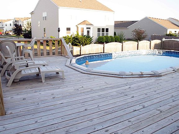 deck and pool