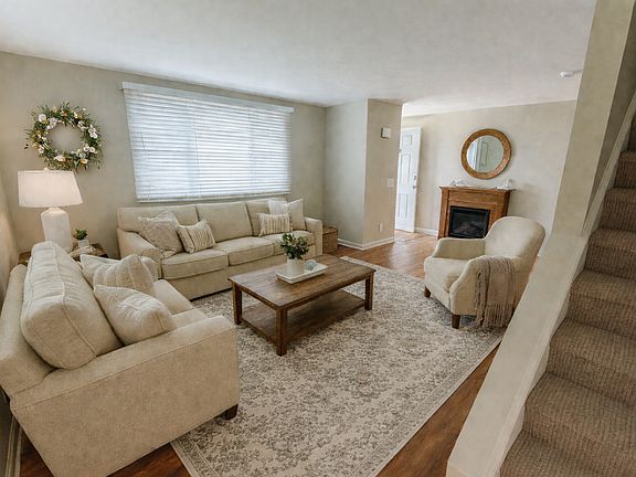 Freshly painted living room with new LVP flooring