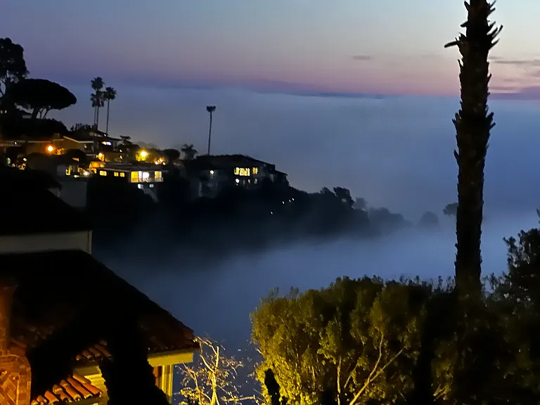 Marine layer from front deck