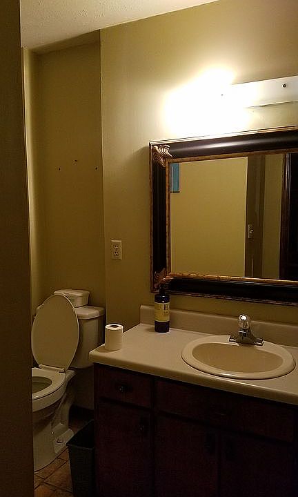 Master bathroom toilot and sink