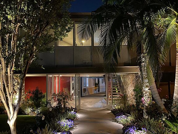 Beautifully Lit Landscape for ease of comfort from street to home!