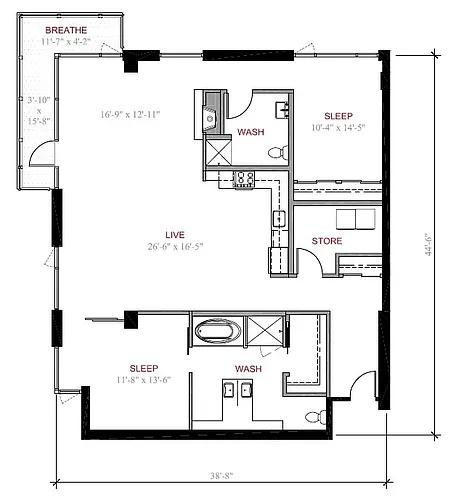 Floor plan B3