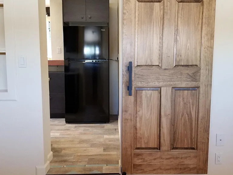 New refrigerator and barn style door etc
