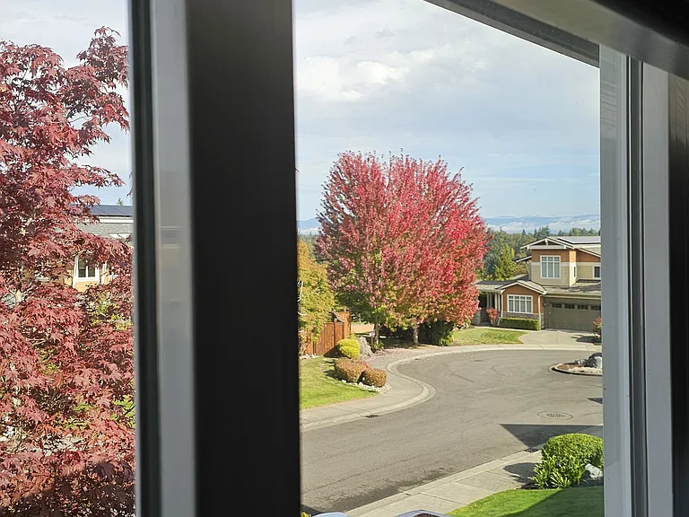 Mountain view from upstairs room