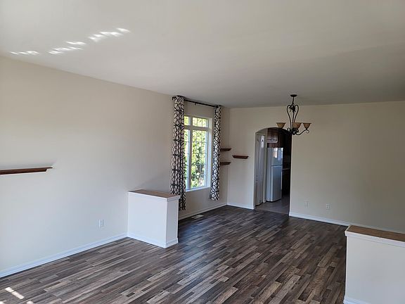 Formal Living Room and Formal Dining room from front door entry of house