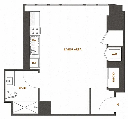 Floor plan Studio G