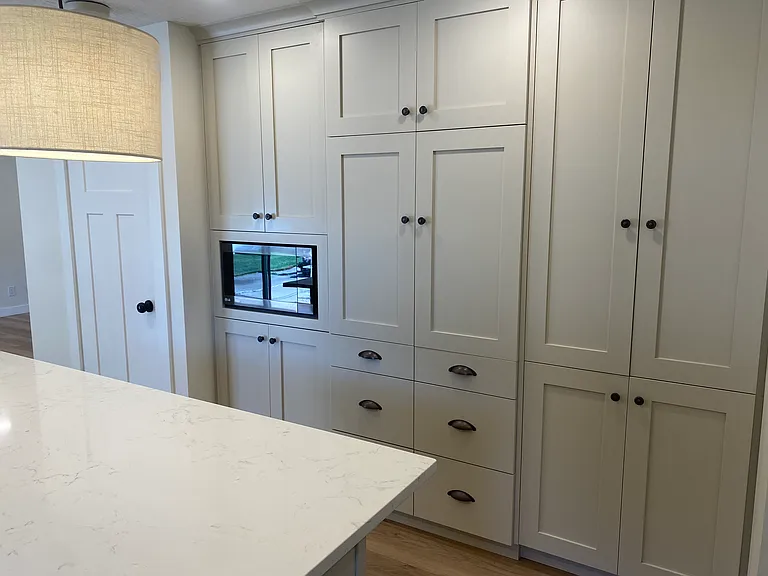 Tons of cabinets. Gorgeous island!