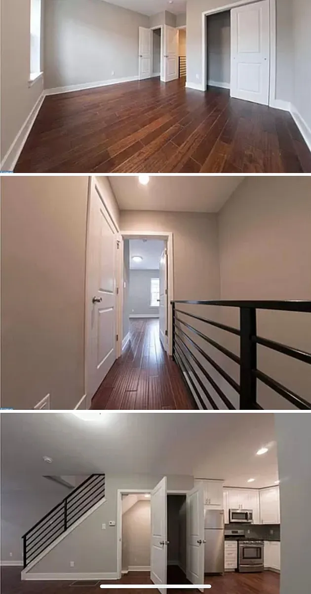 Spacious living room, open to kitchen. Upstairs Hallway. Spacious Bedrooms. - 1736 Watkins St
