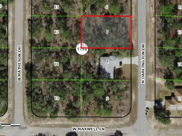 6186 N DARLINGTON DRIVE LOT 7, CITRUS SPRINGS, FL 34434