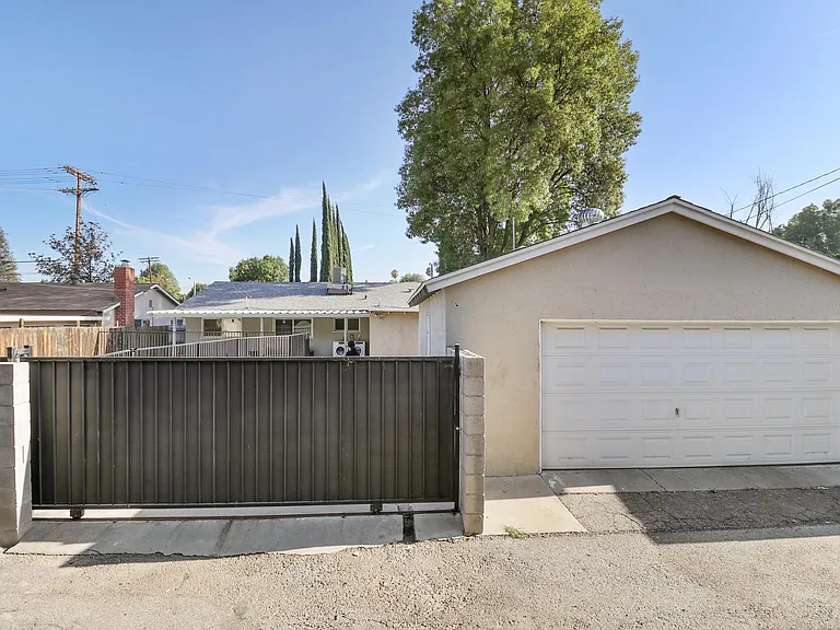 Car Garage and Rear Gate View