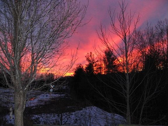 sunset from patio