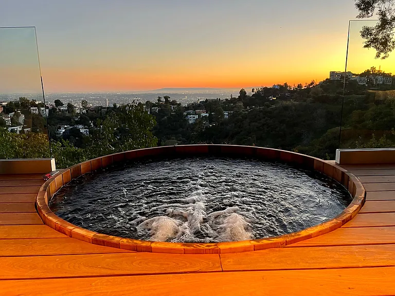 Romantic Outdoor Spa with Japanese Tub & Stunning Views