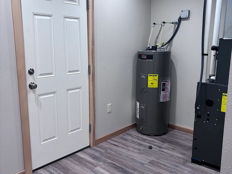 Back door and utility area