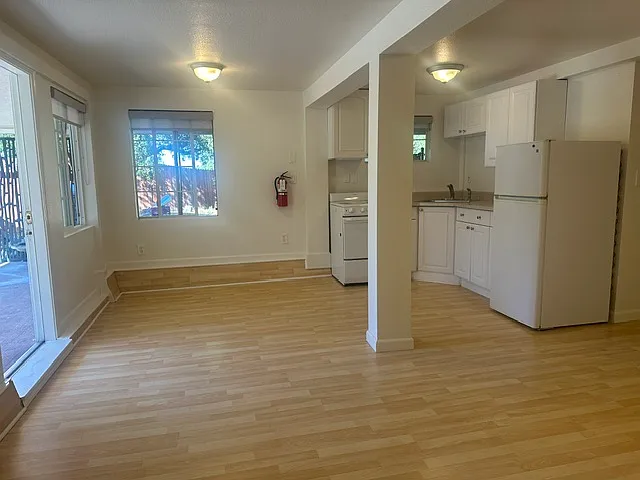 living room looking towards kitchen