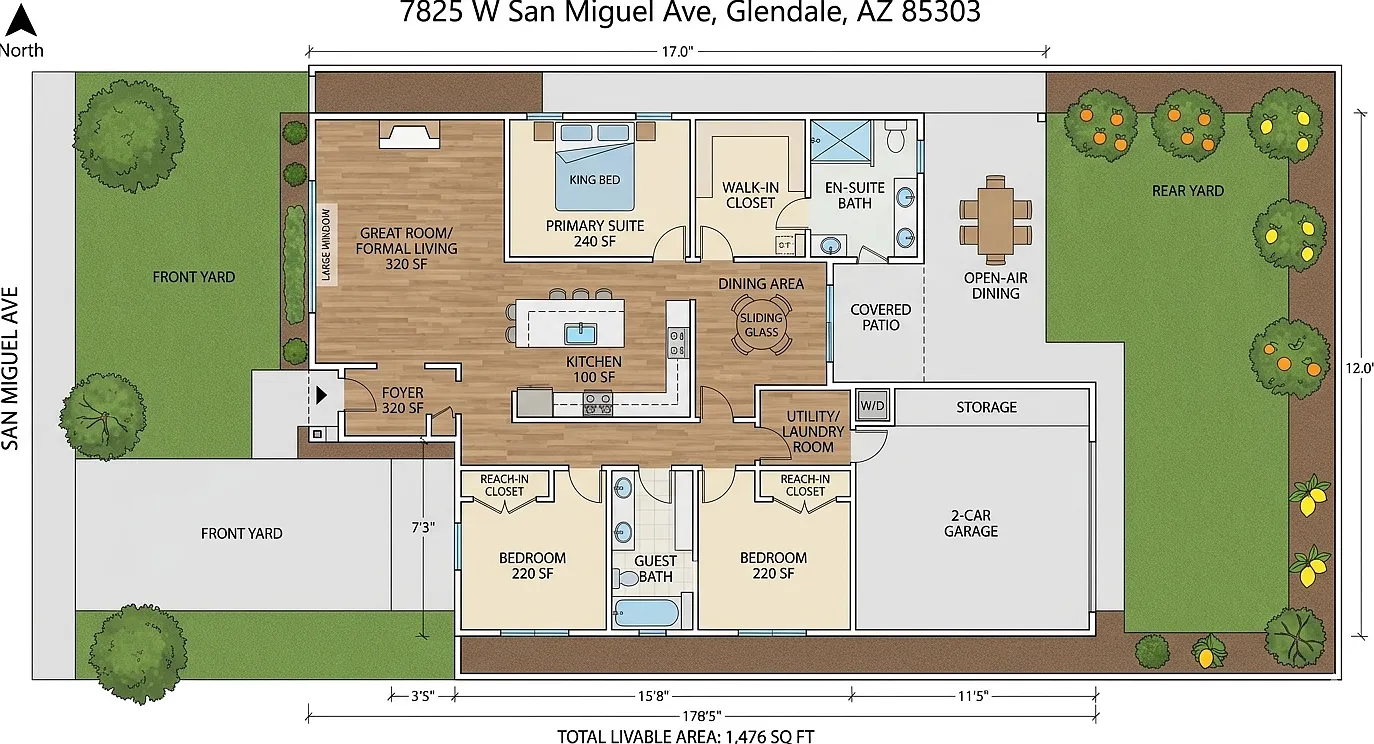 3 bed, 1476 sqft, $1,995 — Photo 4