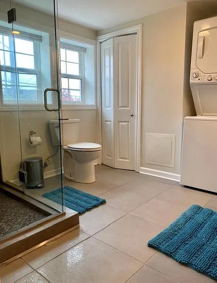 Lower level Bathroom and second laundry.