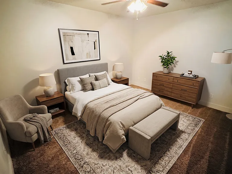 Super large bedroom.