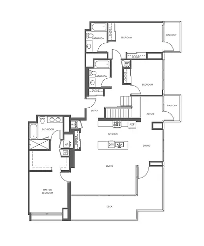 Floor plan PINNACLE ON THE PARK 3B