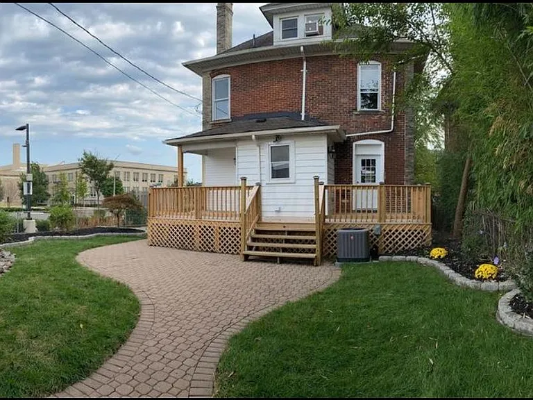 Backyard and deck.