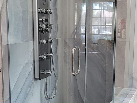 Modern frame less shower