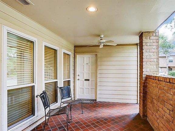 Coveted corner unit has a nice porch with plenty of space for a bistro set or rocking chairs plus has a ceiling fan.