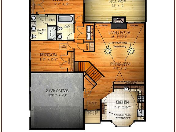 Optional finishes shown.