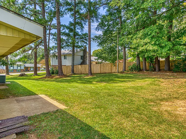Large back yard