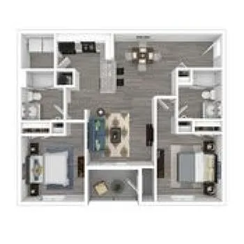 Floor plan 2x2 Upgraded Full Renovation