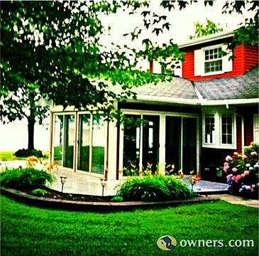 View from screened sunroo