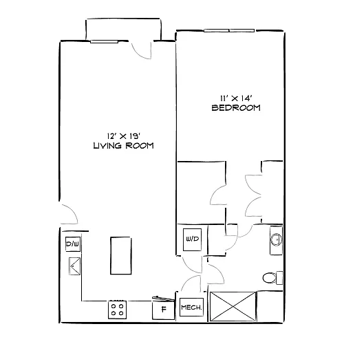 Floor plan Design 1B