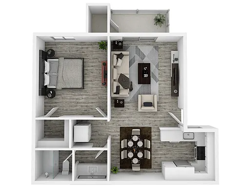 Floor plan One Bedroom Large