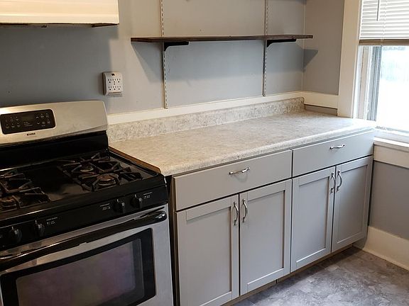 New lower cabinets in kitchen