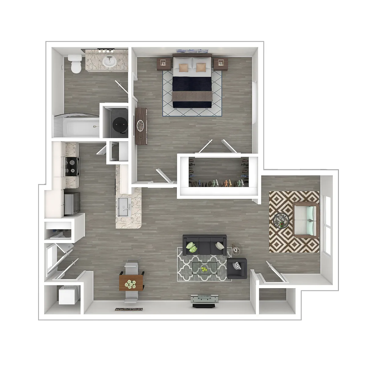 Floor plan Overton with Sunroom