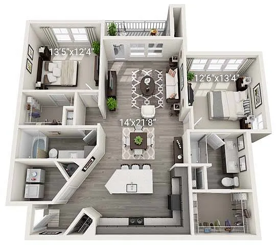 Floor plan B2 - Neutral Palette