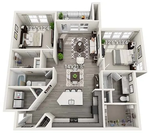 Floor plan B2 - Neutral Palette