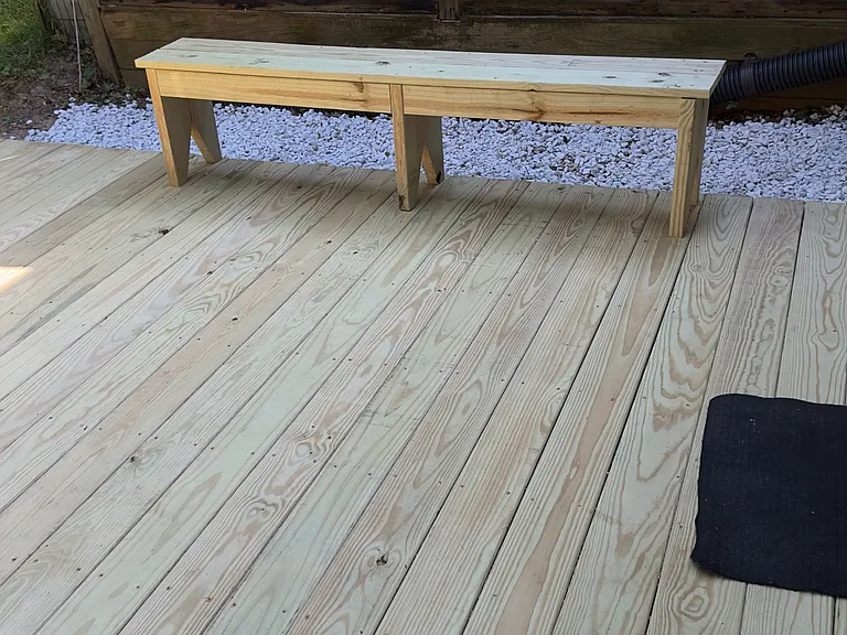 Outside deck