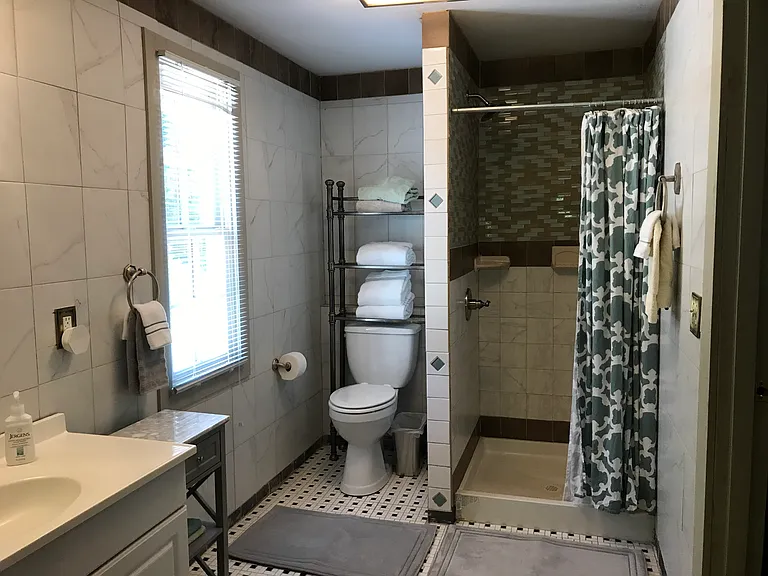 Fully Tiled Bathroom