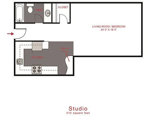 Floor plan Studio