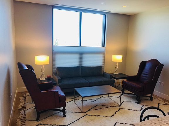 Living room with mountain views.