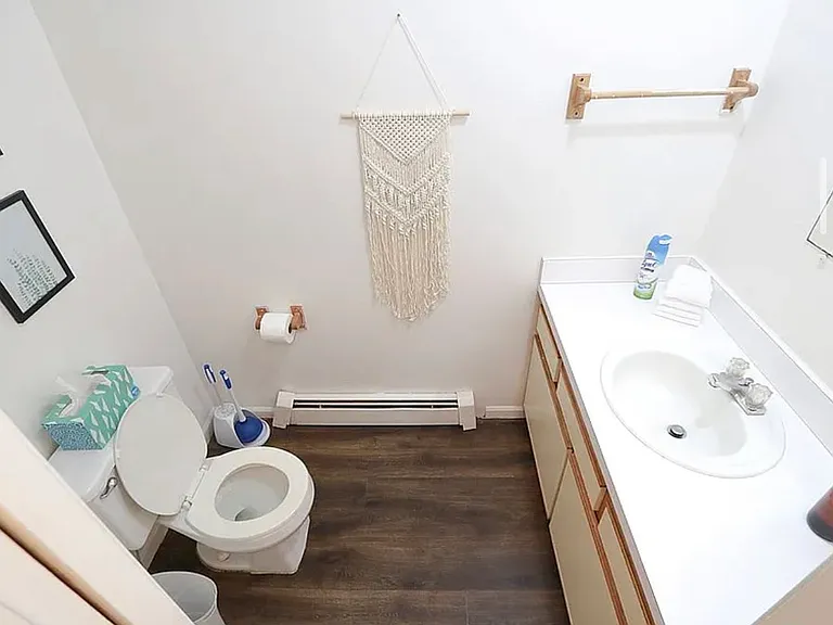Convenient first-floor half bath.