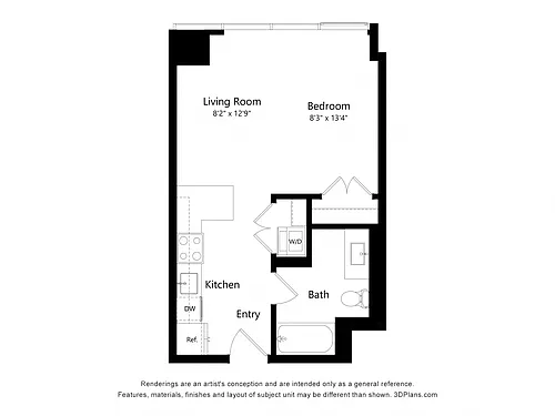 Floor plan Studio (S02)