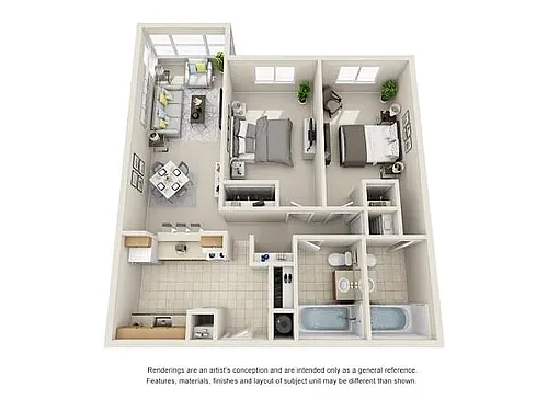 Floor plan Two Bedroom