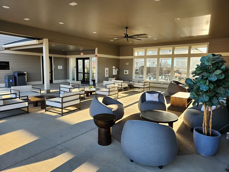 Common space near the pool.